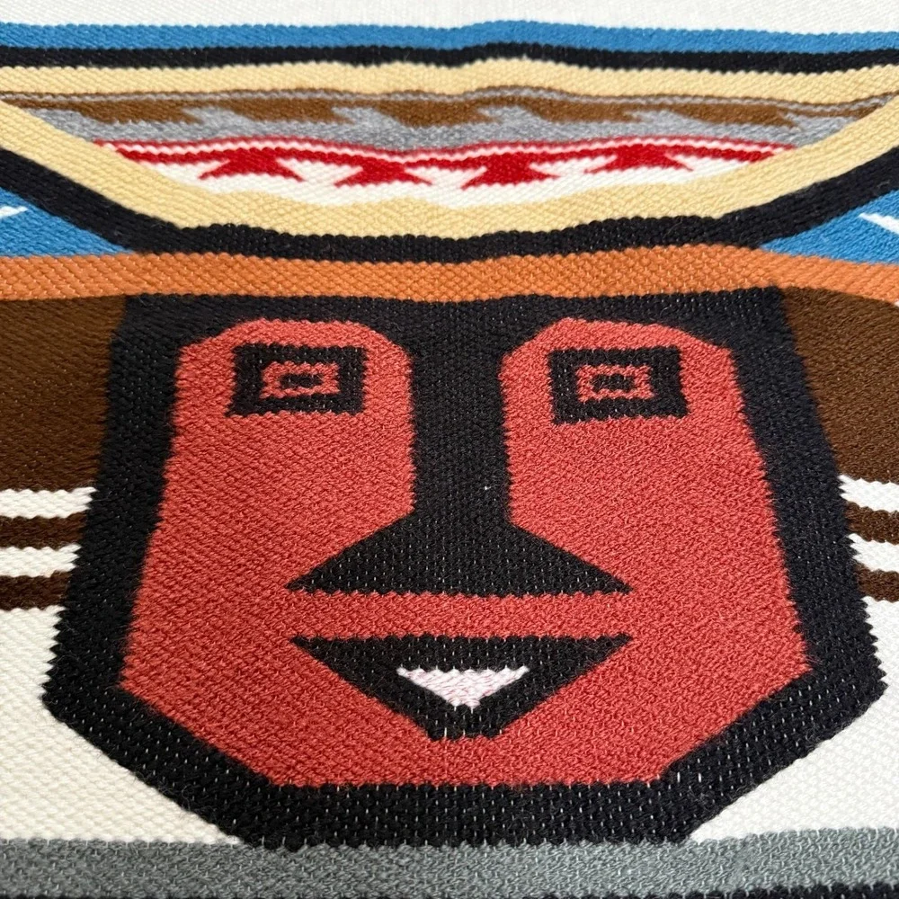 Artesanias Otavalo Ecuador 100% Wool Hand Woven Rug Wall Hanging 66